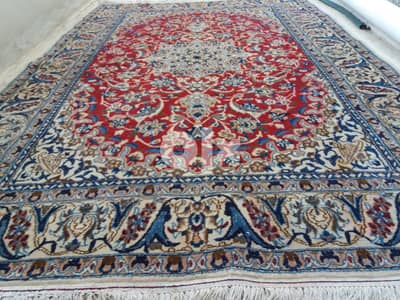 Persian Nain Carpet, Silk&wool hand knoted, 50raj, 255x155cm, 130$