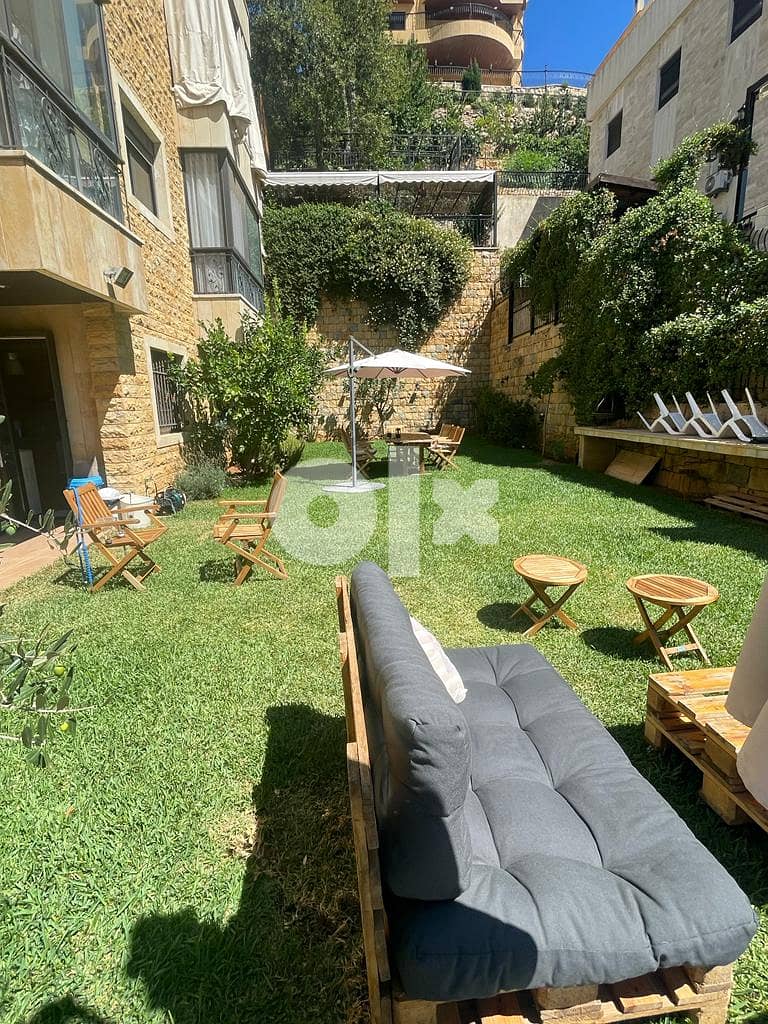 L09846 - Fully Furnished Apartment For Sale In Baabdat With A Garden 8