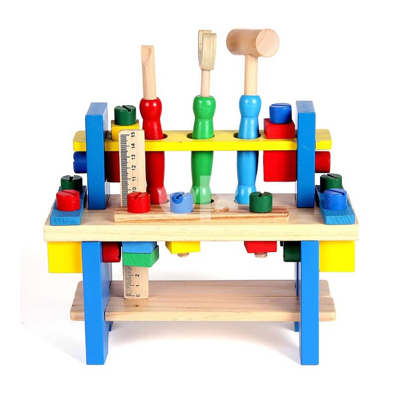 Wooden Play Workbench and Toolbox 3+ 0