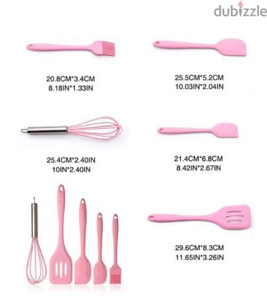 High quality heatproof silicone cooking set 6