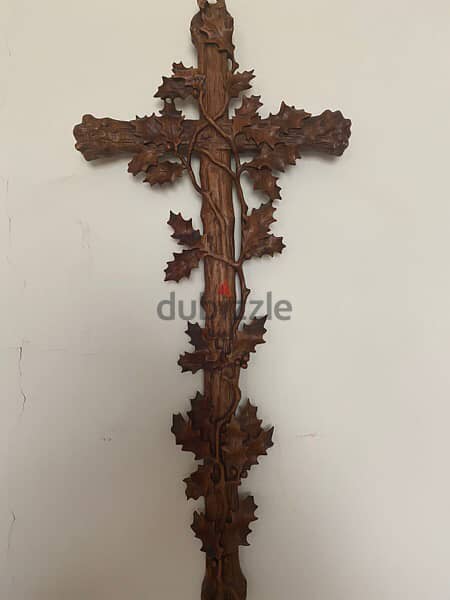 beautiful hand carved church cross 19th 1