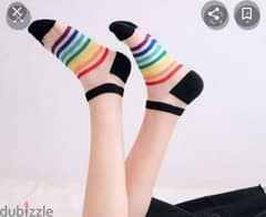 feminine transparent silk socks