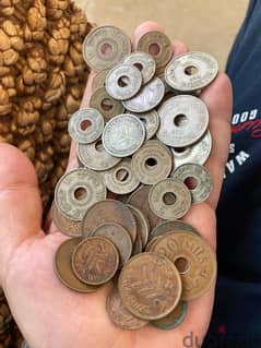 مجموعة كبيرة من العملات فلسطين من ١ مل حتى ١٠٠ مل تبدأ ب ٥$