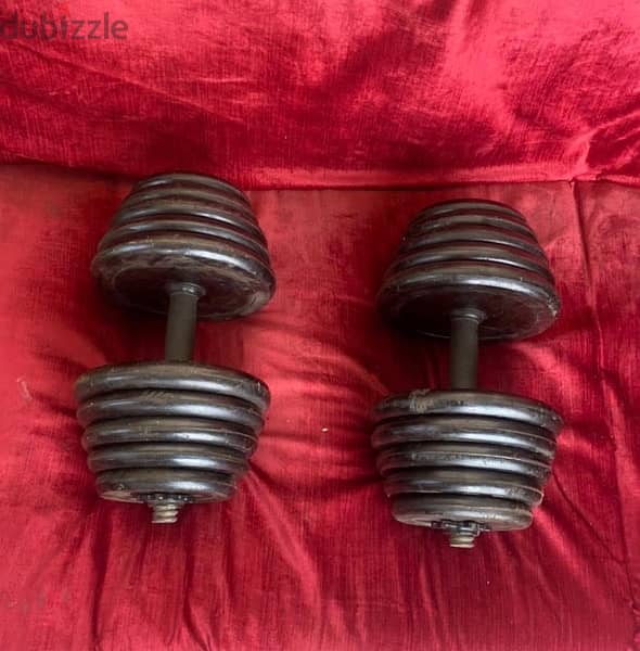 dumbells 30 kg rubber like new we have also all sports equipment 0