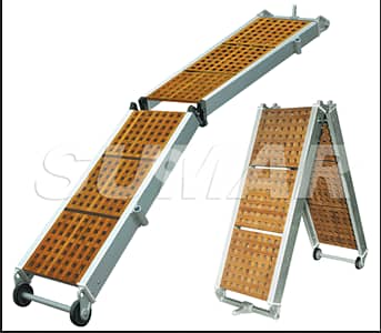 SUMAR 310 BOAT BOARDING RAMP FOLDING GANGWAY WITH WOODEN GRATINGS 0