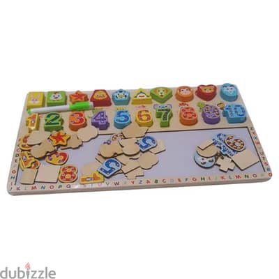 Wooden 3-in-1 Matching Shape Board