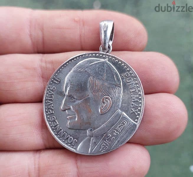 Jean Paul II  Pope. of Vatican Memorial Silver Plated Coin 600 years 0