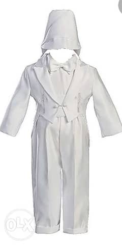 Baptism tuxedo satin 5 pieces