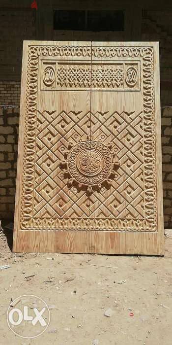 Wooden cnc enterance doors 5