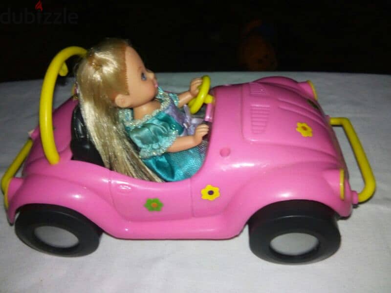 STEFFi LOVE DAUGHTER EVI +HER CAR barely used still good doll, both=16 2