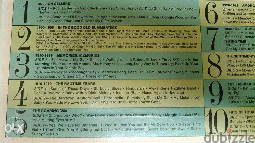 Down Memory Lane 65 Years Song Hits Readers Digest Vinyl LP Box Set 10 1