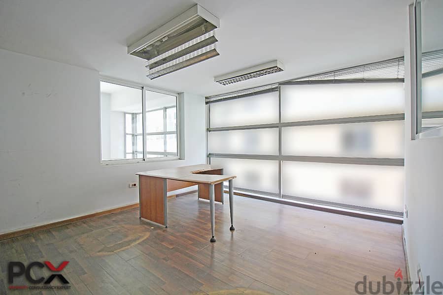 Office For Rent In Achrafieh I Partitioned I Spacious 5