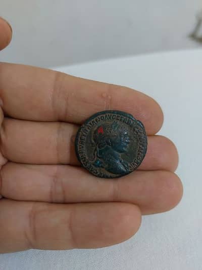 Ancient Roman Bronze Coin for Emperor Trajan year. 98. _ 117 AD