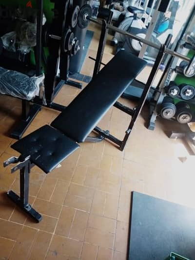 Bench plus rack plus axe plus weights 03027072 GEO SPORTS