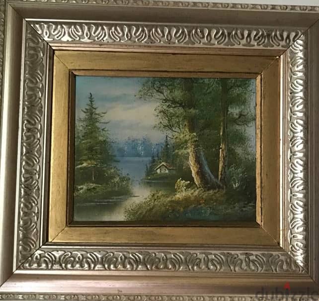 Painting Paysage with beautiful frame 2