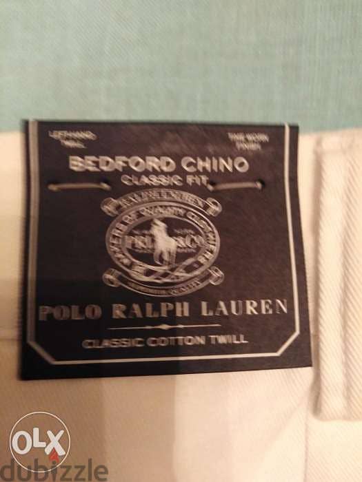 Polo Ralph Lauren pant Bedford chino white color size w 42 L36 2