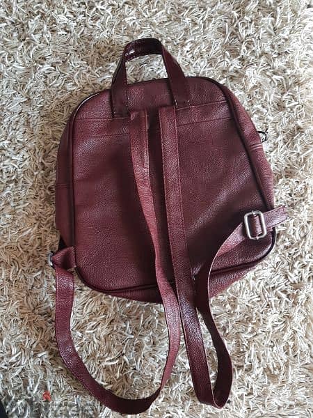 bordeaux leather backpack 2