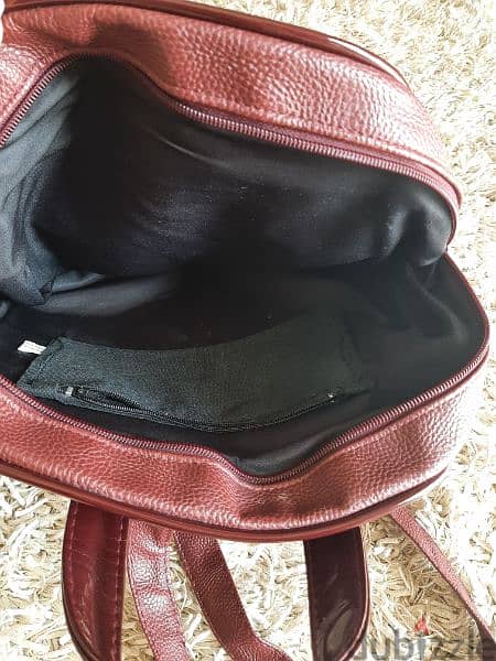bordeaux leather backpack 4