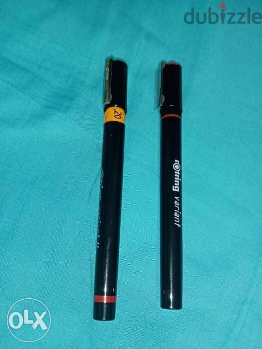 2 rotring pens 0.2 and 0.4 original 0