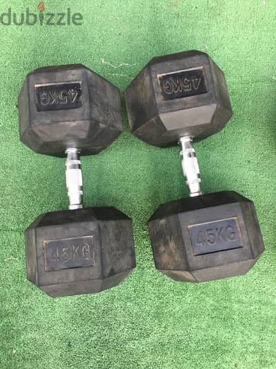 dambells hexagon 90 kg like new 70/443573 RODGE