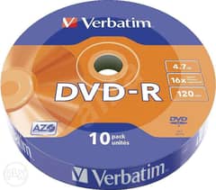 Verbatim DVD-R 4.7GB 16x 120min 10PCs أقراص ديفيدي فاضية عالية الجودة 0