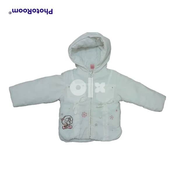 Max White Puffer Jacket for. kids 0