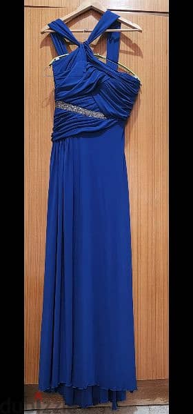 Monique l' huilier evening maxi. dress small فستان سهرةم