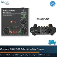 Behringer MIC500USB Tube Microphone Preamp Vacuum Tube Preamp 0