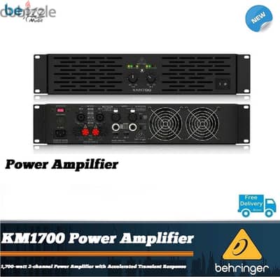 Behringer KM1700W 2-channel Power Amplifier, Power Speaker