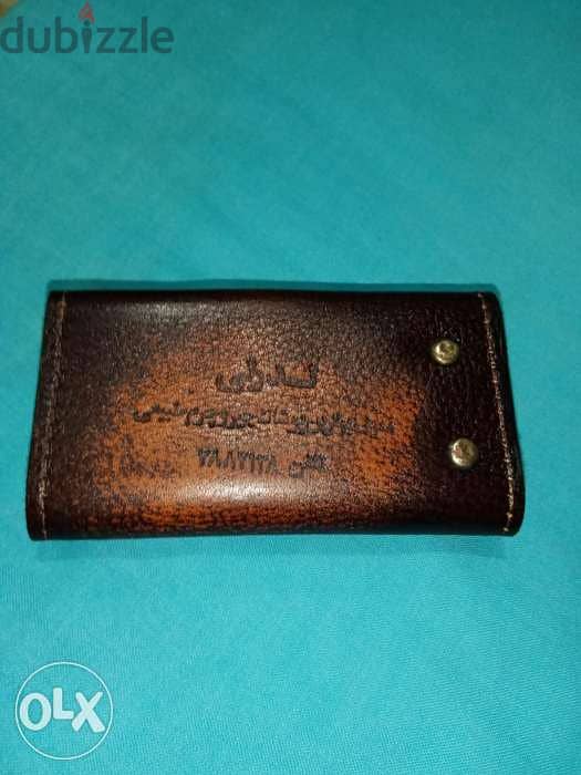 Vintage Iranian geniune leather keychain 1