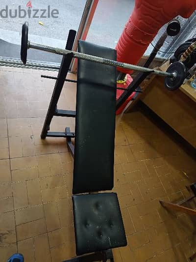 Bench plus weights plus axe from 03027072 GRO SPORT