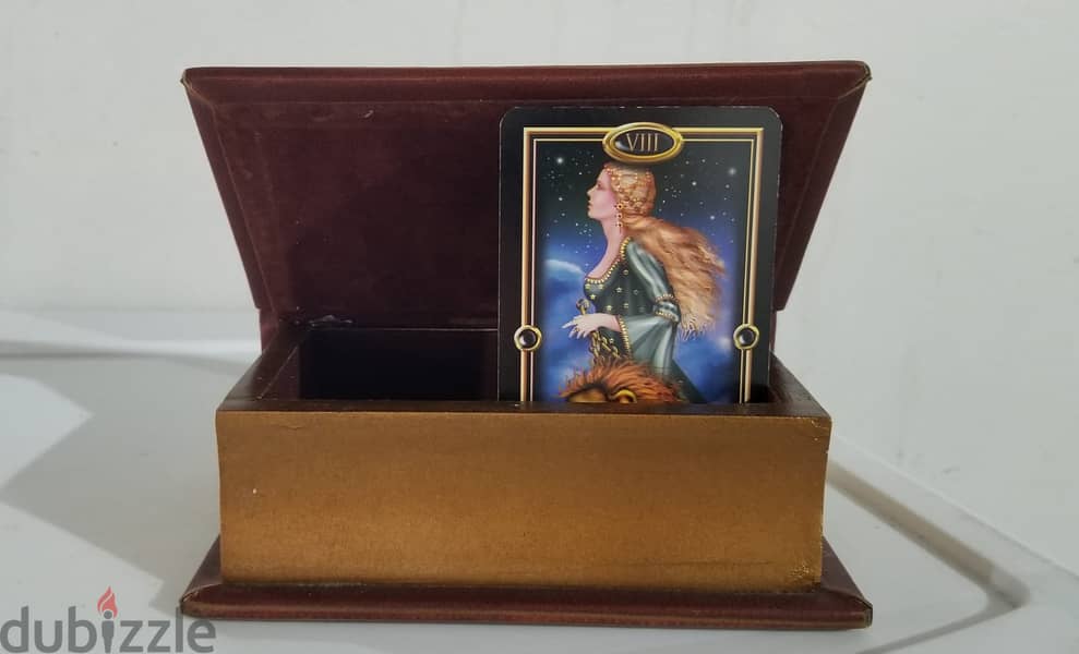 Vintage Wood Box Handcrafted with Tarot Fortune Feller Cards AShop™ 1