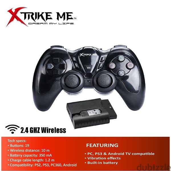 Xtrike gp 42 wireless controller for ps3/ps2/pc 1
