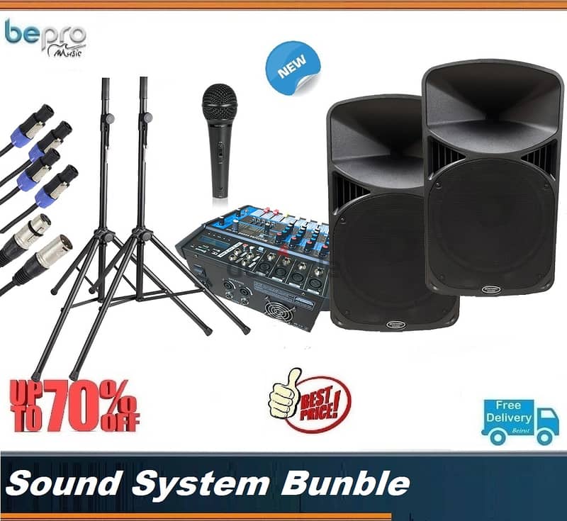 PA system Bundle, complete Sound System 0