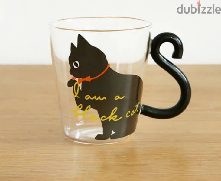 adorable kitty tail pirex mug 5$ 1