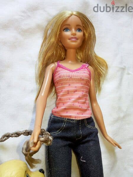 Barbie WALK &POTTY PUP Mattel Great doll flex legs +walker mechano Dog 2