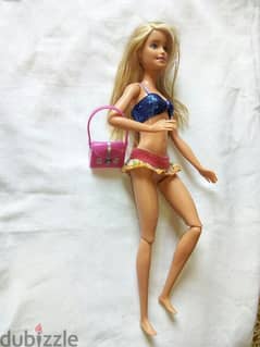Barbie ON THE BEACH Mattel as new doll 2015 flexi legs in swim wear=17 0