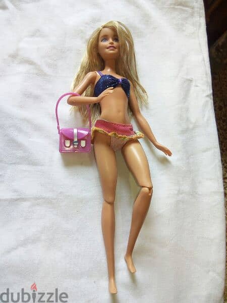 Barbie ON THE BEACH Mattel as new doll 2015 flexi legs in swim wear=17 6