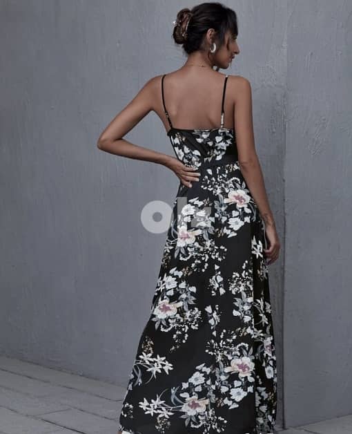 Wrap Belted Floral Print Cami Dress 1