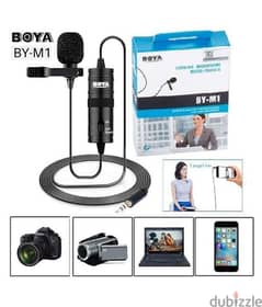 Boya BY=M1 microphone for cameras and mobiles and laptops .
