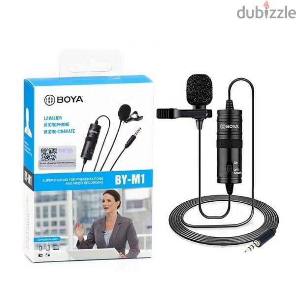 Boya BY=M1 microphone for cameras and mobiles and laptops . 1