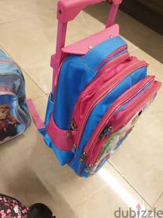 frozen school bag with wheels roller school bag exellent quality شنطة 0