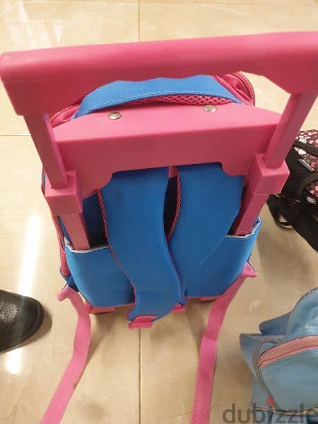 frozen school bag with wheels roller school bag exellent quality شنطة 1