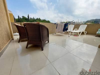 Fully Furnished Duplex in Dbayeh, Metn with Sea and Mountain View