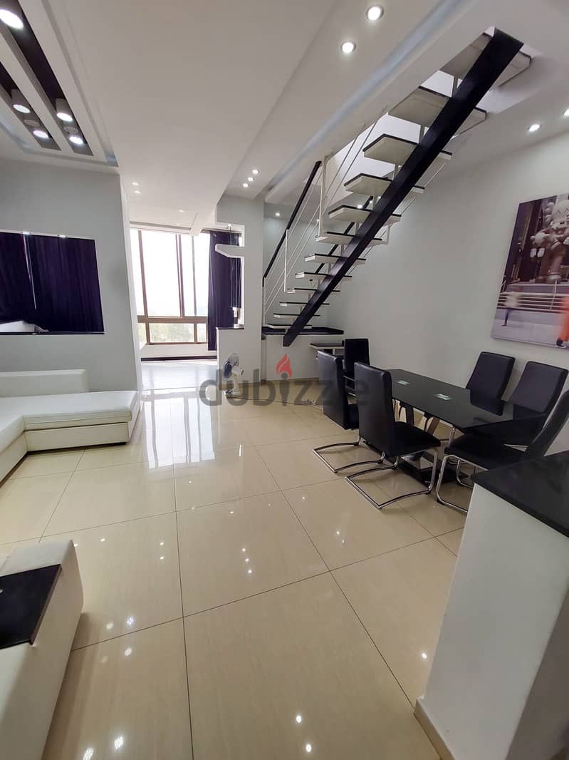 Fully Furnished Duplex in Dbayeh, Metn with Sea and Mountain View 5