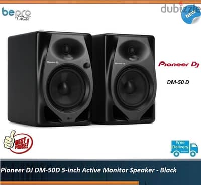 Pioneer DJ DM-50D 5-inch Active Monitor Speaker - Black