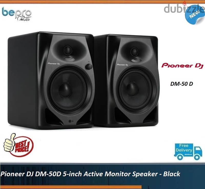 Pioneer DJ DM-50D 5-inch Active Monitor Speaker - Black 0