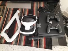 Ps4 pro 1 TB excellent  condition with 2 joysticks + VR + 4 games 0