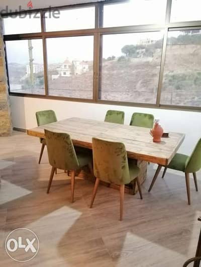 Rustic recycling wood pallets dinning table 201x100 طاولة سفرة خشب