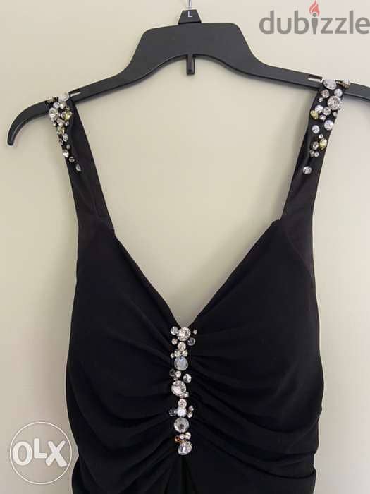Black evening dress size L in perfect condition 1